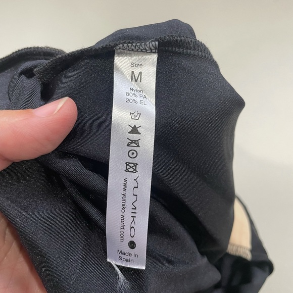 NWT Yumiko Leotard Erica Nylon Black Size Medium or Small or XS - Picture 7 of 13